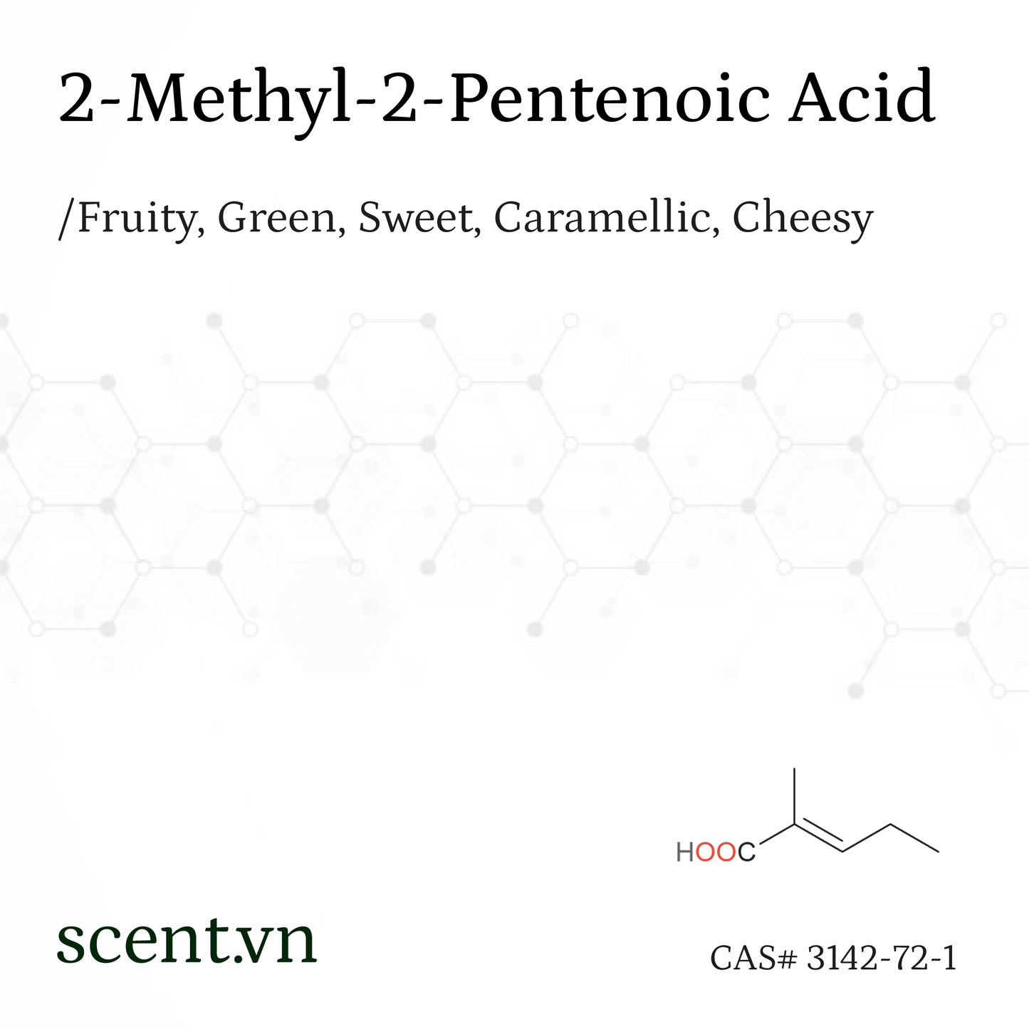 Chất thơm 2-Methyl-2-Pentenoic Acid CAS# 3142-72-1