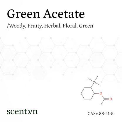 Chất thơm Green Acetate aka. OTBCHA alt. Verdox CAS# 88-41-5