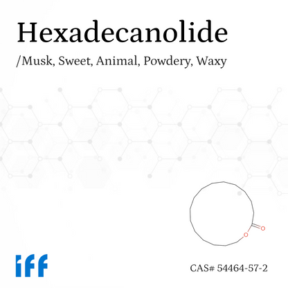 Chất thơm Hexadecanolide aka. Juniper Lactone Hexadecanolactone CAS# 109-29-5
