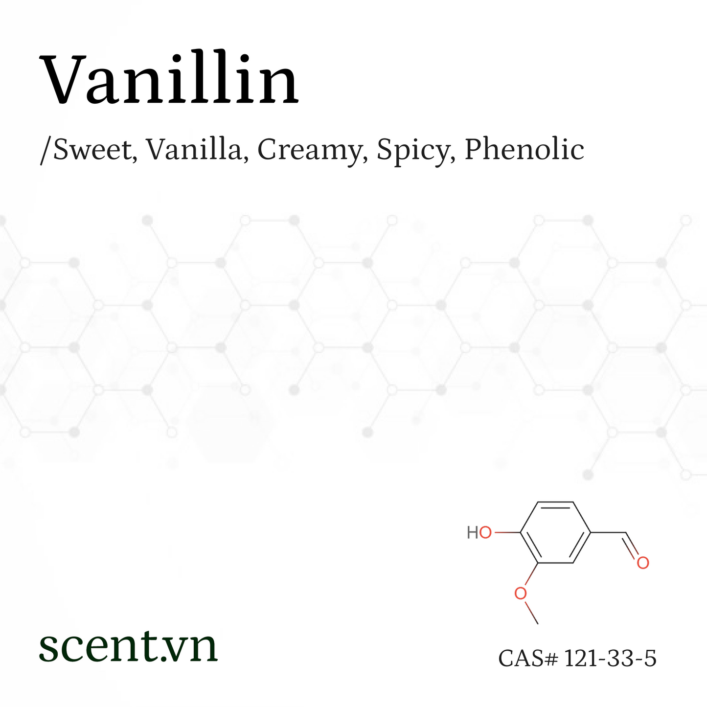 Vanillin Aroma Chemical CAS# 121-33-5